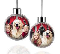 witfox Palline di Natale personalizzate con foto - 2023 ciondolo di Natale personalizzate Regali di Natale personalizzati per la famiglia, il partner e gli amici,Palla