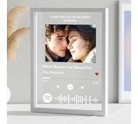 witfox Targa Spotify Personalizzata - Cornice Musicale in PlexiglassIdea Nome Canzone Artista e Foto - Compleanno Fidanzati Matrimonio Anniversario Festa Mamma Papà Natale-30.5 * 40.6 * 0.3