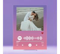 witfox Targa Spotify Personalizzata Foto - Targa Musicale in Acrilico con Base - Compleanno Fidanzati Matrimonio Anniversario Festa Mamma Papà Natale-30.5 * 40.6 * 0.3cm