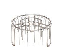 (with 25 hanging pins) Griglia per friggitrice ad aria, in acciaio inox, resistente al calore, supporto verticale per barbecue, spiedini, riutilizzabile, antiruggine, accessori barbecue