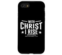 With Christ I Rise Bibbia Versetto Filippesi 4:13 Cristiano Custodia per iPhone SE (2020) / 7/8