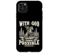 With God All Things Are Possibile - Cowpoke Western Cowpoke Custodia per iPhone 11 Pro Max