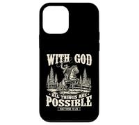 With God All Things Are Possibile - Cowpoke Western Cowpoke Custodia per iPhone 12 mini