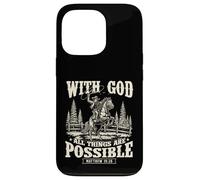 With God All Things Are Possibile - Cowpoke Western Cowpoke Custodia per iPhone 13 Pro