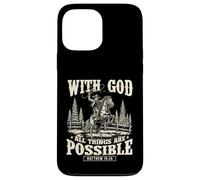 With God All Things Are Possibile - Cowpoke Western Cowpoke Custodia per iPhone 13 Pro Max