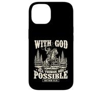 With God All Things Are Possibile - Cowpoke Western Cowpoke Custodia per iPhone 14