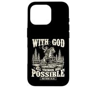 With God All Things Are Possibile - Cowpoke Western Cowpoke Custodia per iPhone 16 Pro