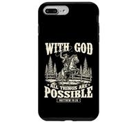With God All Things Are Possibile - Cowpoke Western Cowpoke Custodia per iPhone 7 Plus/8 Plus