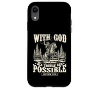 With God All Things Are Possibile - Cowpoke Western Cowpoke Custodia per iPhone XR