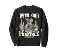 with God all Things Are Possibile - Cowpoke Western Cowpoke Felpa