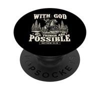 With God All Things Are Possibile - Cowpoke Western Cowpoke PopSockets PopGrip Adesivo