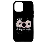 With God All Things Are Possibsible Baby Unicorn & Stars Custodia per iPhone 12 mini