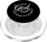 With God All Things Possible Christian Faith Citazione Credente PopSockets PopGrip per MagSafe