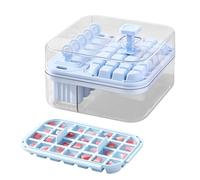 with Lid - Large Capacity iceMold Box, PET PP Maker | Reusable iceBlock Storage Container for Freezer, Easy Release for Cold Drinks, Juice, Coffee and, Food Grad