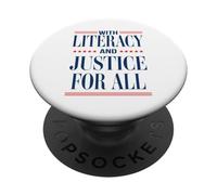 With Literacy And Justice For All Read Banned Books Activist PopSockets PopGrip Adesivo