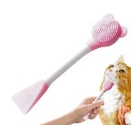 With Silicone Particles: The Cat Chin Cleaning Brush boasts soft silicone b