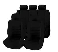 WITH001 Auto Coprisedili per Hyundai i10 i-10 / i10 N Line 2013 2014-pr, Fodere Anteriori E Posteriori Tessuto in Poliestere Traspirante Antiscivolo Coprisedili Accessori,A Black