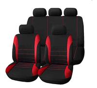 WITH001 Auto Coprisedili per Hyundai i10 i-10 / i10 N Line 2013 2014-pr, Fodere Anteriori E Posteriori Tessuto in Poliestere Traspirante Antiscivolo Coprisedili Accessori,D Red
