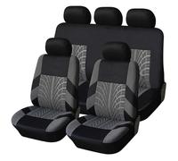 WITH001 Auto Coprisedili per Hyundai i10 I Hatchback (PA) 2008 2009-2013, Fodere Anteriori E Posteriori Tessuto in Poliestere Traspirante Antiscivolo Coprisedili Accessori,D Grey