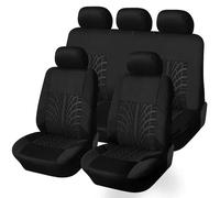 WITH001 Auto Coprisedili per Hyundai i10 I Hatchback (PA) 2008 2009-2013, Fodere Anteriori E Posteriori Tessuto in Poliestere Traspirante Antiscivolo Coprisedili Accessori,B Black