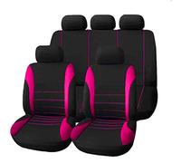 WITH001 Auto Coprisedili per VW Golf 8 Golf VIII 2020 2021 2022 2023, Fodere Anteriori E Posteriori Tessuto in Poliestere Traspirante Antiscivolo Coprisedili Accessori,C Pink