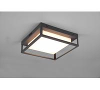 WITHAM PLAFONIERA LED 14W 1550lm, 2300+3000+4000K DA ESTERNO ANTRACITE CON REGOLAZIONE LUCE CALDA-FREDDA IP44 L.30 CM