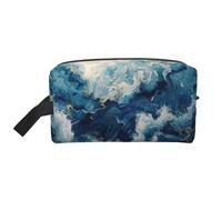 Within The Tides - Beauty case da viaggio con stampa, capiente borsa per cosmetici da donna, borsa da toilette da uomo, bianca, taglia unica, Bianco, One Size