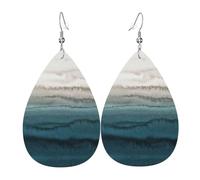 Within The Tides - Orecchini da donna in pelle con stampa a goccia, alla moda, leggeri, da indossare tutti i giorni, per feste e appuntamenti, Misura unica, Pelle