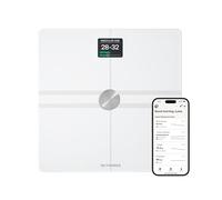 WITHINGS Body Comp - Bilancia pesapersone digitale WiFi con analisi corporea completa: peso, grasso corporeo, grasso muscolare, acqua e tracciamento cardiovascolare, Bilancia impedenziometrica, bianco