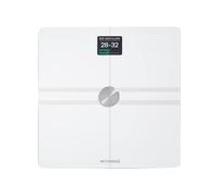 WITHINGS Body Comp - Bilancia pesapersone digitale WiFi con analisi corporea completa: peso, grasso corporeo, grasso muscolare, acqua e tracciamento cardiovascolare, Bilancia impedenziometrica, bianco