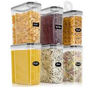 Withosent 2.5L Contenitori Ermetici Set da 6, Scatola di Conservazione per Cucina con Coperchio in Plastica, Organizer per Dispensa Porta Muesli per Cereali, Farina, Muesli, Cornflakes, BPA-FREE