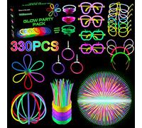 Withosent - Set di 330 luci fluorescenti al neon con 150 connettori, barre luminose, decorazione adatta per bambini e adulti, per feste, matrimoni, Halloween o come braccialetti