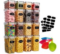 Withosent Contenitori Ermetici per Alimenti 16 Pezzi, Contenitori Plastica Cucina Organizer con Coperchio, Senza BPA Contenitore Pasta, Porta Cereali, Muesli, Farina (2L 1.6L 0.8L)