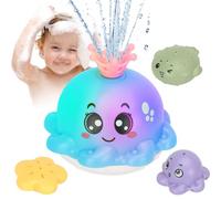 Withosent Giochi Bagnetto Neonato, Polpo Giochi Vasca da Bagno Bambini Spruzzo d'Acqua Automatico, Giochi per Bagnetto con luce a LED, Giocattoli da o Piscina per 1 - 6 Anno
