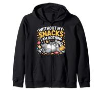Without My Snacks I Am Nothing Food Lover Cravings - Felpa con Cappuccio