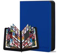 WITHYU Album da Collezione per Carte con 9 Tasche - Capienza 540 Carte, Portacarte Impermeabile e Antiumido con Tasche a Inserimento Laterale per TCG/Gioco/Sportive, Design senza Anelli (Blu Scuro)
