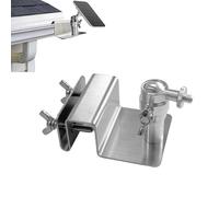 WiTi supporto per grondaia per Eufy, pannello solare Arlo, staffa di montaggio regolabile in acciaio inossidabile per catturare il sole, installazione senza trapano per telecamera a vite da 1/4