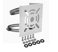 WiTi Universale Montaggio palo verticale per telecamera sicurezza,Montaggio metallo solido Staffa angolare 2 anelli, Adatto per Luci da parete/palcoscenico a LED,Pannelli solari (piccole dimensioni)