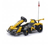 WITIT Auto ELETTRICA Radiocomandata Macchina F1 Formula Uno Go-Kart per Bambino Bambina Bambini KDC-309 24V 8Ah Grigia, Blu e Gialla 2 motori, bluetooth, USB, LED, carico massimo 50 Kg (GIALLA)