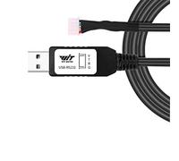 WITMOTION Cavo convertitore USB a RS232 UART con chip CH340, terminato da connettore femmina a 4 vie, adattatore seriale (1 m / 3,28 piedi, nero), Windows 10,8,7, sistema operativo Linux MAC