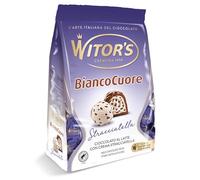 WITOR’S - Bianco Cuore Stracciatella - Cioccolatini Ripieni con Cuore di Crema Stracciatella - Praline di Cioccolato Finissimo - Snack Dolci di Cioccolato al Latte - Busta da 200gr