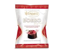WITOR’S - Il Boero Originale - Cioccolatini Ripieni con Cuore di Ciliegia e Liquore - Praline di Cioccolato Finissimo - Snack Dolci di Cioccolato Fondente Extra - Busta da 85 gr
