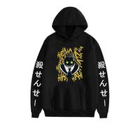 Witorya Felpa con Cappuccio Assassination Classroom Korosensei Stampata Felpa a Maniche Lunghe con Cappuccio Pullover Cappotto per Uomo Donna