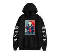 Witorya Felpa con Cappuccio Assassination Classroom Korosensei Stampata Felpa a Maniche Lunghe con Cappuccio Pullover Cappotto per Uomo Donna