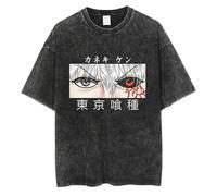 Witorya Maglietta vintage Tokyo Ghoul, Ken Kaneki, grafica anime, a maniche corte, per uomo e donna, Summe, E, XL