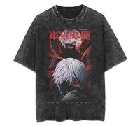 Witorya Maglietta vintage Tokyo Ghoul, Ken Kaneki, grafica anime, a maniche corte, per uomo e donna, Summe, F, L