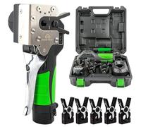 Witriolik Cartellatrice Elettrica a Batteria,Per Condizionamento Set di utensili,Design a Cono eccentrico a 45°,per svasare senza fili 1/4”-3/4,per Tubi dell'Acqua/Tubi del Gas/Strum (5chucks)