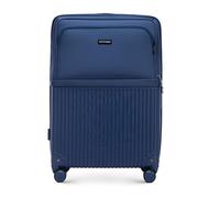 WITTCHEN AXIS | L 76x51x27 cm | Valigia grande da viaggio | Ibrido ABS Nylon con tasca con zip Lucchetto TSA Manico telescopico Ruote 360° Valigia rigida leggera | Blu scuro
