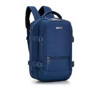 WITTCHEN Flex | zaino da aereo compatto | cartella porta PC | bagaglio a mano | borsa urbana | zaino da lavoro | spallacci regolabili | poliestere | 40 × 30 × 20 cm | colore: blu navy
