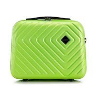 WITTCHEN Necessaire da viaggio Custodia per cosmetici Valigia da viaggio Bagaglio a mano Valigia cabina Valigia in ABS Borsa da toilette Rigido Cube Line Lime